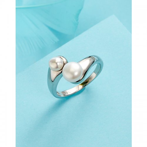 Pearl Free Size Ring